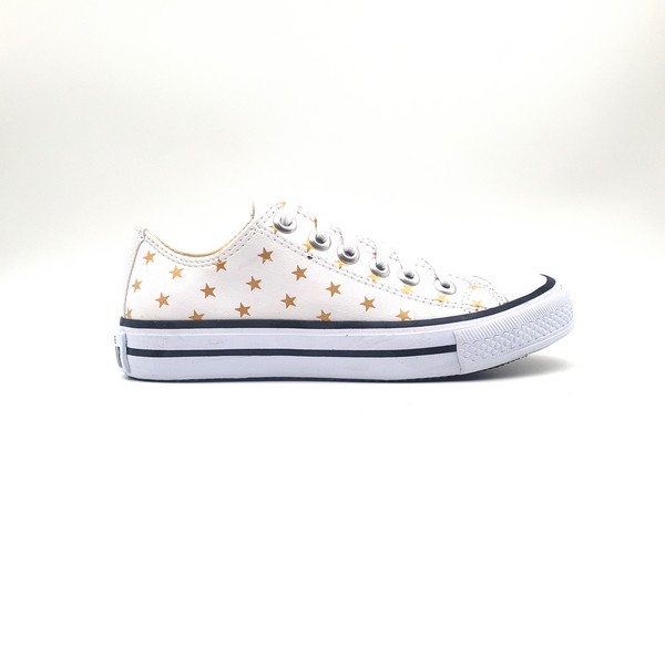 all star branco e dourado